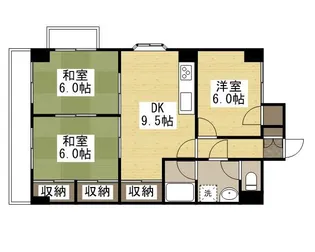 ハイデンスホンダ【5階】の間取り
