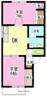 ファミリーハイツ【201号室】の間取り