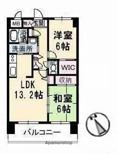 サンルーフパークマンション【3階】の間取り