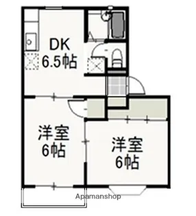 サンライズ久米 A【202号室】の間取り