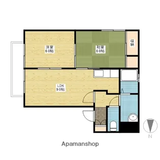 セゾンアムール【2階】の間取り