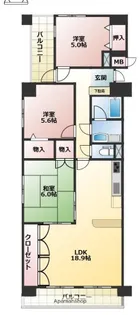 桑田町パークマンション【4階】の間取り
