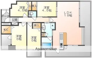 パラッシオ弓之町【13階】の間取り