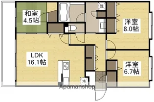 シーズンコート青江【1階】の間取り