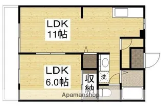 モデラート21 B棟【101号室】の間取り