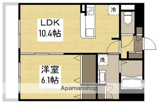 フィネス下中野【1階】の間取り