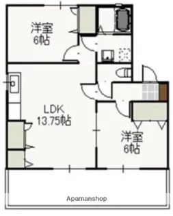 メゾンフルール【1階】の間取り