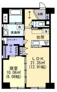 1LDKの間取り画像