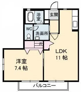 メゾン・アンジュ A棟【1階】の間取り