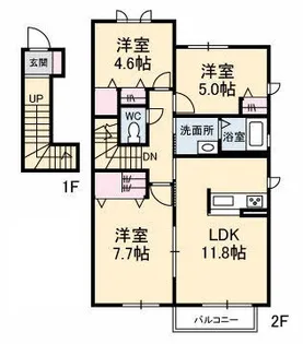 アネーロ A棟【2階】の間取り