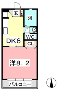ポローニア西阿知【2階】の間取り