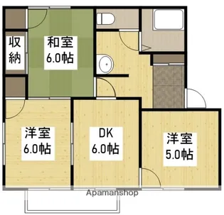 アーモアウメントB棟【2階】の間取り