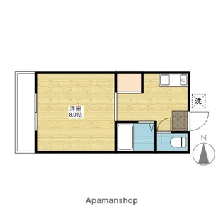 ウエスト岡山1【1階】の間取り