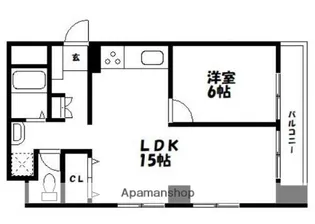アンシャンテ岡山【5階】の間取り