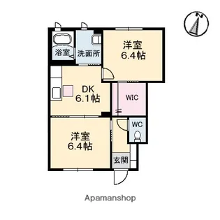シャーメゾンきびじ A棟【1階】の間取り