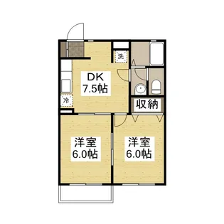 メゾンサンセール【2階】の間取り