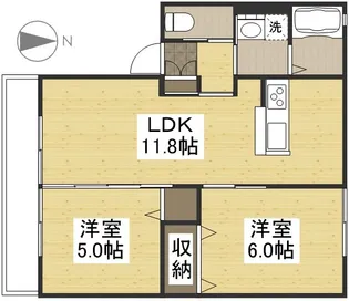 キャンベルC【2階】の間取り