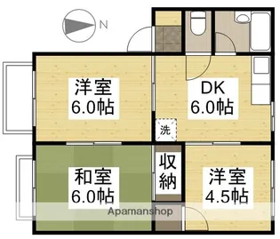 センチュリー芳田B棟【1階】の間取り