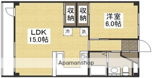 第1アルバマンション【14-40号室】の間取り