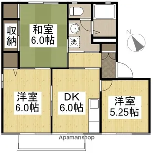 岡山県瀬戸内市長船町福岡【アパート】の間取り