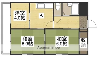 清輝橋マンション【601号室】の間取り