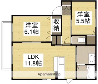シャーメゾン藤崎 A棟【2階】の間取り