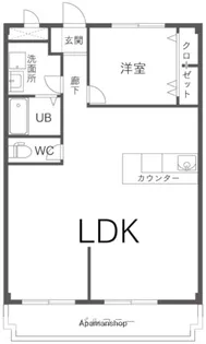 ニューマリッチかわぐちA【1階】の間取り