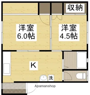 岡崎ビル【2F北号室】の間取り