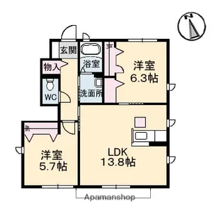 グランドールⅡ E棟【1階】の間取り