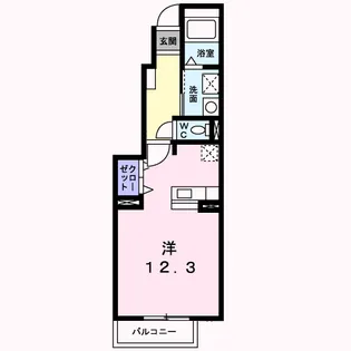 デフィー倉富B【1階】の間取り