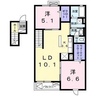 アーレア アレス【4階】の間取り
