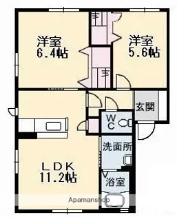 メゾン・エクランタン E棟【1階】の間取り