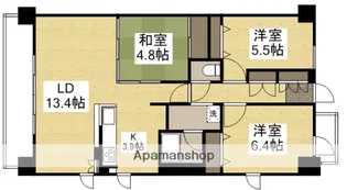 ポレスター野田屋町【9階】の間取り