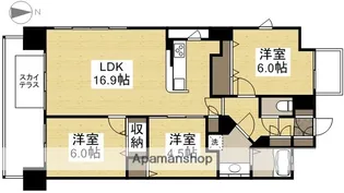 ロイヤルガーデン富田町【15階】の間取り