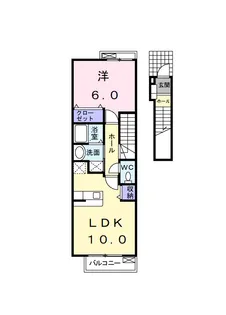 ジュネス小林【2階】の間取り