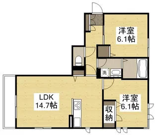 リーオグレイス【1階】の間取り