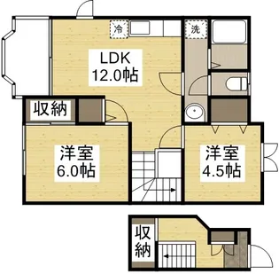ニュークレストール藤【2階】の間取り