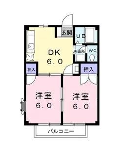 サンビレッジ中津【2階】の間取り