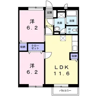 サニースポットB【2階】の間取り