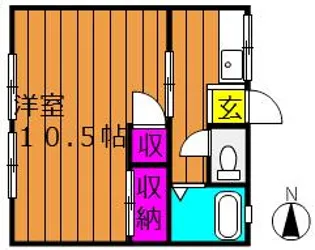 ベルハイツ西市【201号室号室】の間取り