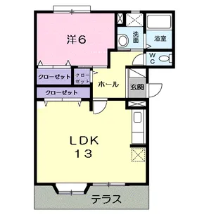 エスプワール花尻B【101号室】の間取り