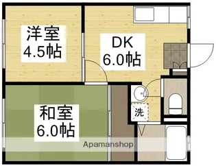 アメニハイツITO【1-B号室】の間取り