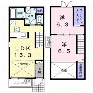 ポルト ボヌール【1階】の間取り
