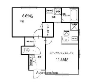 SQUARE VILLA 白楽町【1階】の間取り