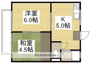 コーポ山陽【1階】の間取り