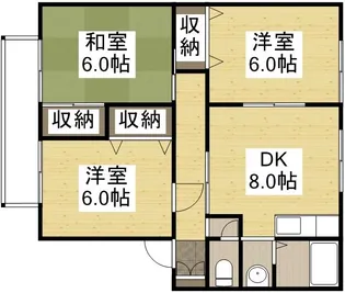 ファミール宮川 D【1階】の間取り