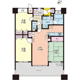 ポレスターガーデンシティ清心【11階】の間取り