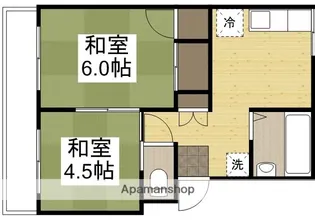 コーポリシアンサス【205号室】の間取り