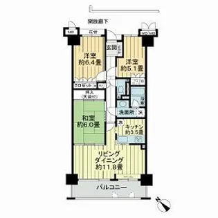 サーパスシティ大供【0702号室】の間取り
