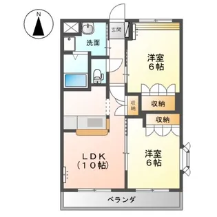 ドルチェ・ヴィータ【2階】の間取り